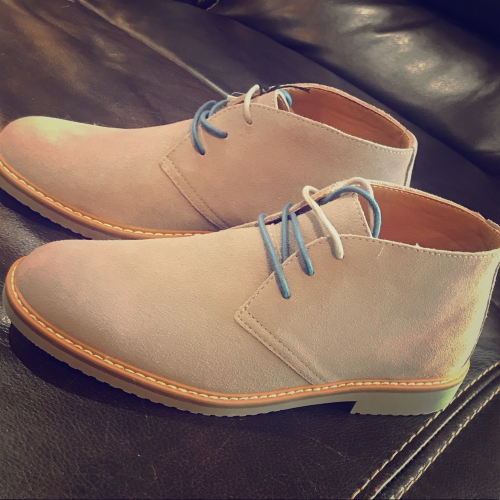 NWT Men’s Sonoma Gray Suede Dress Shoes Oxfords